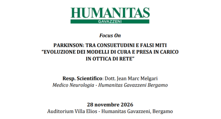 Parkinson: tra consuetudini e falsi miti | Bergamo, 28 novembre 2026